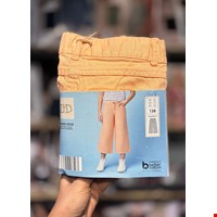 شلوار کتان بچگانه مدل Relaxed Fit استایل بگ با کمر دارای زیپ و دکمه